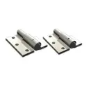 Zinc Plated Weld to Screw Prison Hinges - 19mm Pin, RH, Silver - Pair