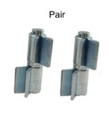 Zinc Plated Weld-On Shackle Hinges - Silver, 16mm Pin, 150kg - Pair