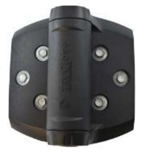 D&D TruClose Adjustable HEAVY DUTY Self Closing Hinges for Gates up to 70kg : Black, for Metal/Wood/Vinyl, 2 legs, 19mm Gap