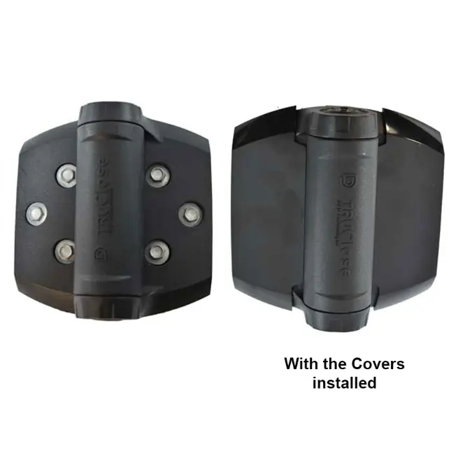 [HN766] D&D TruClose Adjustable Self Closing Hinges - 70kg, Black, For Metal/Vinyl/Wood, 19mm Gap, Two Legs - Pair