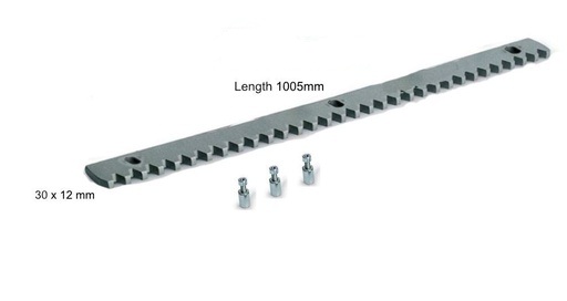 [RT586] Heavy duty Steel Gear Rack for Sliding Gates 1005x30x12mm long