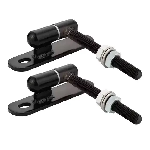 [HN274] Adjustable Bolt-On Gudgeon and Trunnion Hinges - Black, 120x16mm - Pair