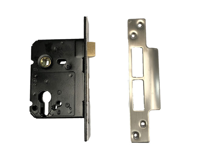 High Quality Satin Stainless Steel Euro Mortice Lock  57mm Back Set 