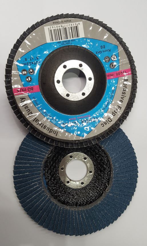 Industrial Stainless Steel Abrasive Flap Disc Metalle Universal 125x22mm 80 Grit each