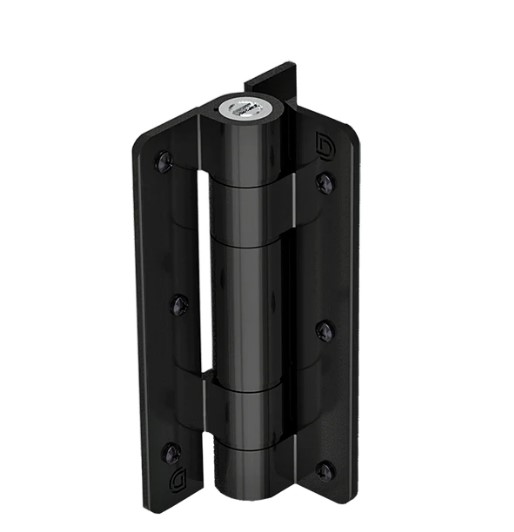 D&D Kwikfit Self Closing Aluminium Hinge up to 20kg: Black, Wall Mounted