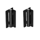 D&D Kwikfit Self Closing Aluminium Hinge up to 20kg: Black, Wall Mounted (Pair)