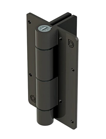 D&D Kwikfit Self Closing Aluminium Hinge up to 20kg: Black, Two Legs