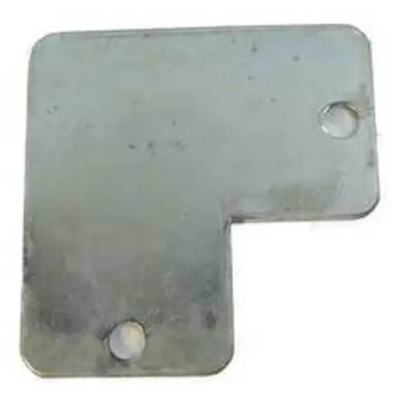 [SE810] Square Steel Base Plate, 130x130x5mm, 2 Holes - L Shape Cut