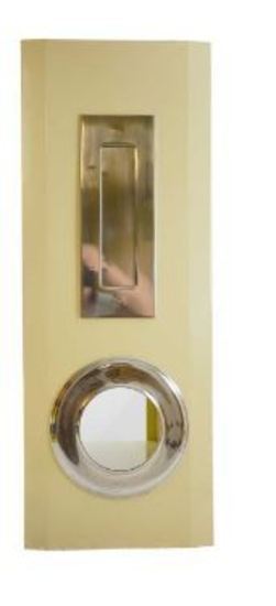 Tall Metal Letter Box with Stainless Steel Face - Classic Cream Colour