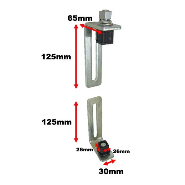 [HN792] Light Swing Gate Hinges - 30x30mm Frame - Pair