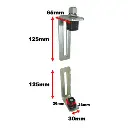 Light Swing Gate Hinges - 30x30mm Frame - Pair