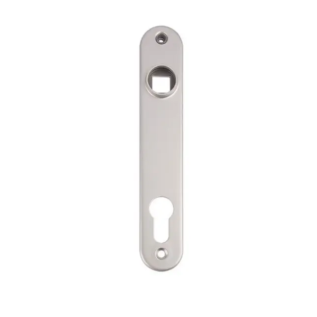 [FK082] Locinox Insert Mortice Lock Cover - Euro, Aluminium in Satin Chrome Silver - Pair