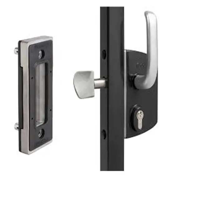 50 mm Locinox Industrial Manual Sliding Gate Lock profile Black colour with Keep