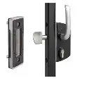 Locinox Industrial Manual Sliding Gate Lock 50mm profile Black colour with Keep
