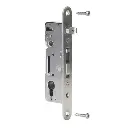 Locinox H Metal (LB) Euro Insert Mortice Lock - 65x65 Frame, 35mm Backset, Silver - For Swing Gates