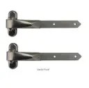 Locinox Stainless Steel Strap Hinges For Timber Gates - 300x40mm, Reversible, Silver - Pair