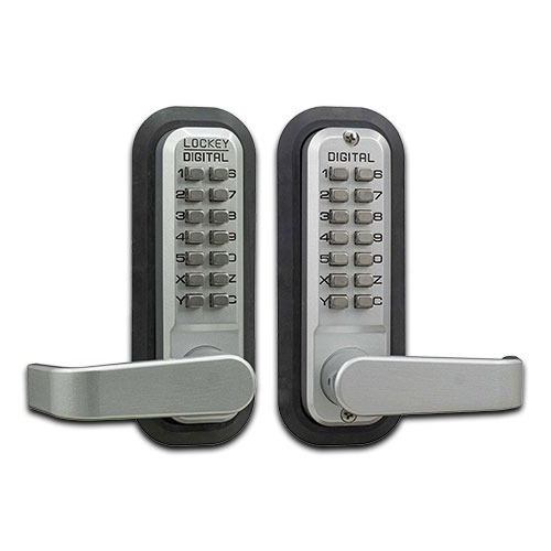 [FK965] Lockey 2835MGDC Mechanical Keyless Lever Lock with Passage Function, Double combination (Silver)