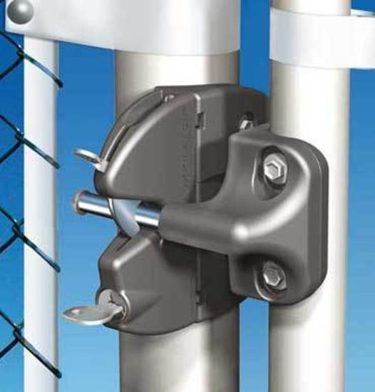 [FK428] D&D LokkLatch General Purpose Gate Latch For Round Post - Black Lock, Double Sided, Keyed Different