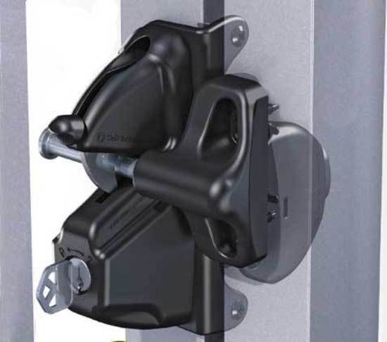 D&D LokkLatch Deluxe Gate Latch- Black Lock, Double Sided, Keyed Different