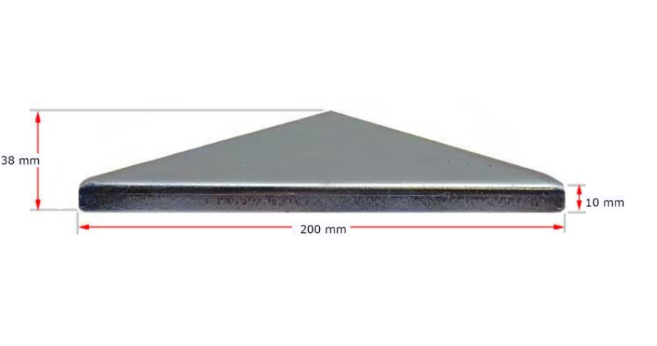 Low Profile Galvabond End Cap for tube size 200x200mm Pyramid Top