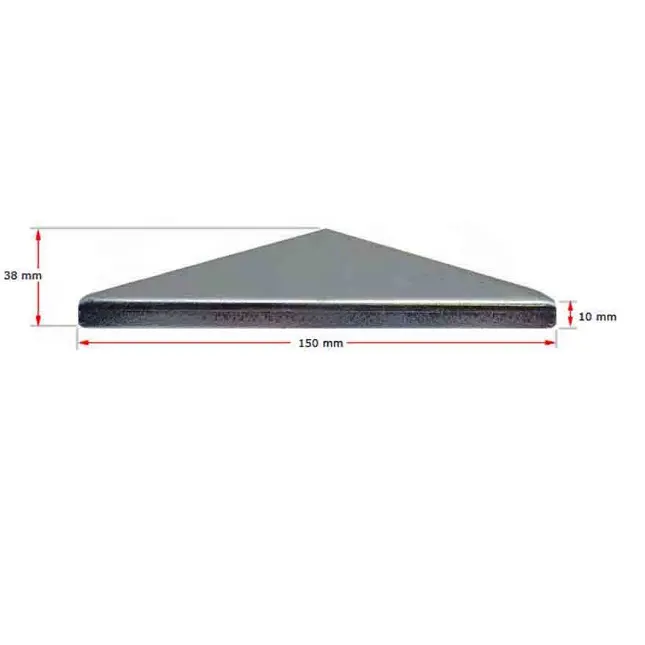[CPSQ694] Low Profile Steel Galvabond End Cap 150x150mm Pyramid Top