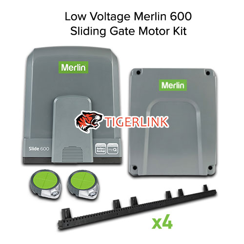 Low Voltage Merlin 600 Sliding Gate Motor/Opener Complete Kit