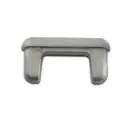 Aluminium rectangular cap 75x16mm Rounded (1.6mm wall)