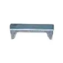 Aluminium rectangular end cap for tube size 65x16mm (1.2mm wall)