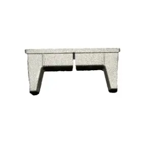 [CPAC408] Aluminium rectangular end caps for tube size 65x16mm Split (1.2mm wall)