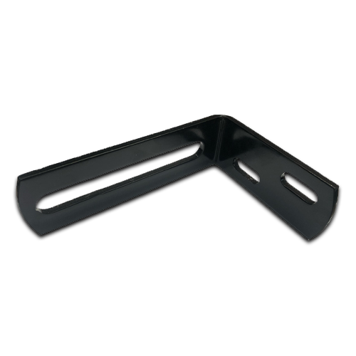 Sliding Gate Guide Angle Bracket - 130x110mm, To Suit M16, Black