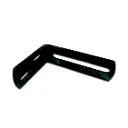 Sliding Gate Guide Angle Bracket - 130x110mm, To Suit M16, Black
