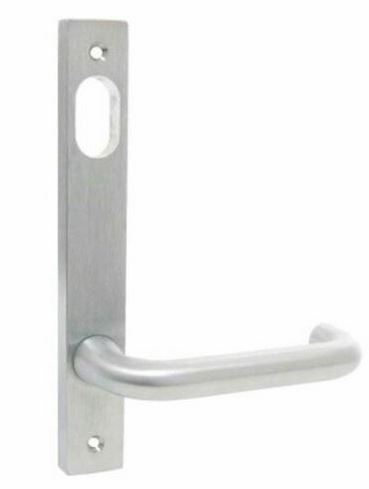 Marine grade Stainless Steel 316 Lever Handle Set - LOCKWOOD 3582/3782 Mortice Lock Long Plate Chrome-External