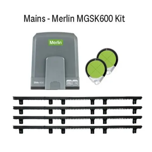 [GMSG611MVK] 240V Merlin 600kg Sliding Gate Motor - Complete Kit