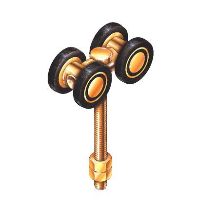 Nylon Overhead Sliding Gate Carriage, 4 Wheel - Type B, up to 200kg