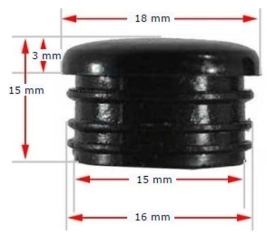 Plastic Dome Cap 18 mm  (0.8-1.5mm)