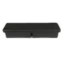 Plastic Rectangular Cap 65x16mm (1.2-1.4mm) With Split Black