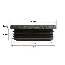 Plastic Rectangular Cap 76x38mm (1-2.5mm)