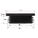 Plastic Rectangular Caps 38x16mm