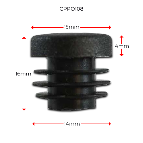 Plastic Round Cap 15mm (0.8-2 mm)