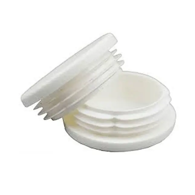 [CPPO141] Plastic Round Cap 25mm  (1-3mm) - White