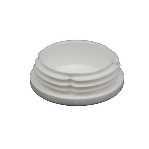 Plastic Round Tube insert End Cap for Tube  50mm (2.5-4.5mm wall) White