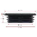Plastic Square Post End Cap for Tube 100x100mm (1-4mm Wall thickness)