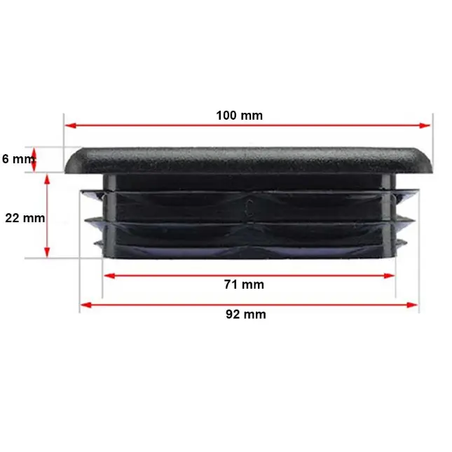 [CPPS393] Plastic Square Post End Cap for Tube 100x100mm (5-8mm Wall thickness)