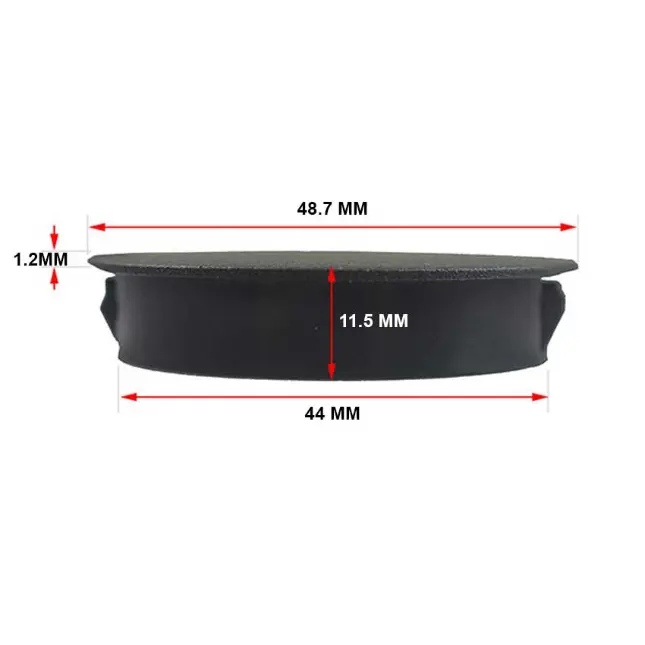 [CPHP055] Plastic insert hole plug/End cap for hole size 45mm Black