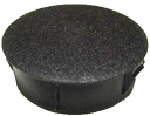 Plastic insert hole plug/End cap tube insert for hole size  53.2mm Black