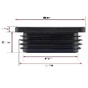 Plastic square cap 60x60mm (1.5-3.5mm wall thickness)