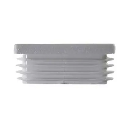 Plastic square caps 40x40mm (1-3mm wall thickness) White