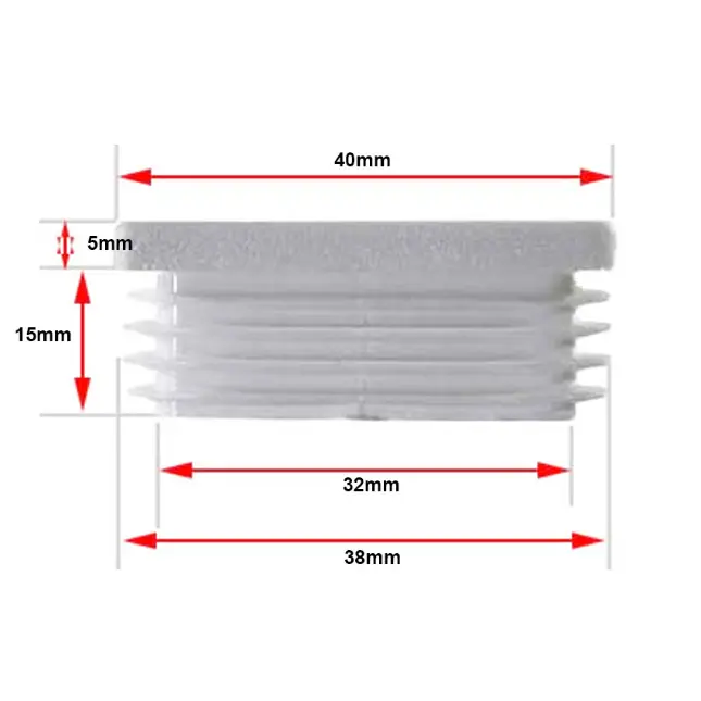 [CPPS354] Plastic square post end cap 50x50mm (0.8-2.5mm wall thickness) White