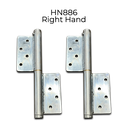 Zinc Plated Screw to Screw Self Closing Hinges - RH, Up To 120kg - Pair