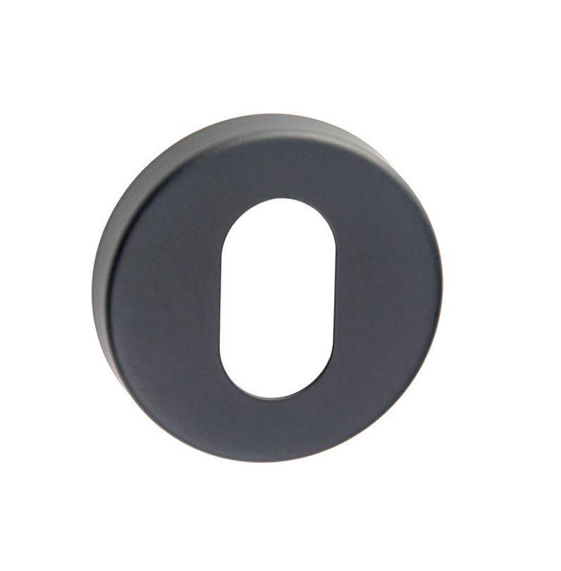 Round Oval Escutcheons for Lockwood lock in Black /pair
